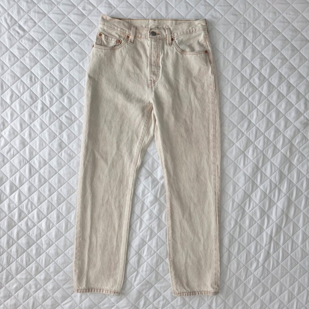 Levi’s 501 Original Fit Button Fly Jeans Men’s 29x30 Ecru Denim